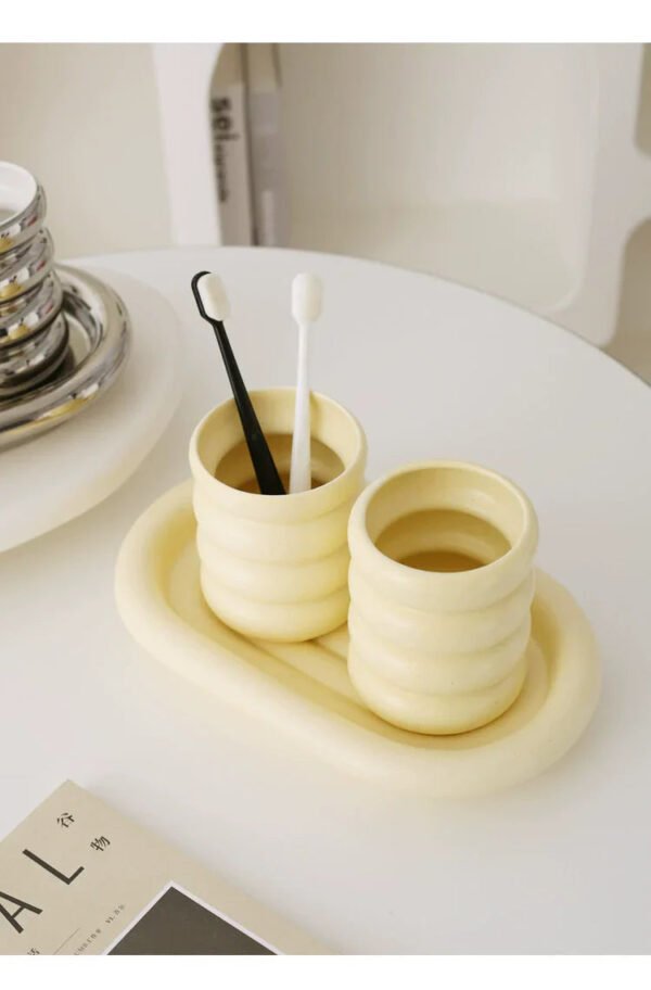 LENYVASEN Esme Elegant Bathroom Wash Cup Set - Image 7