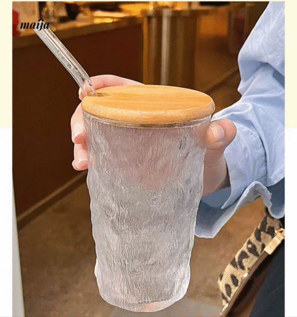 BANKE Glacier Straw Girl Coffee Water Glass Cup - Image 10