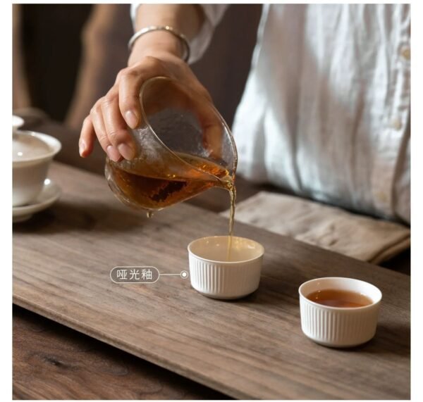MUMO Mia White Porcelain Ceramic Tea Cup - Image 13