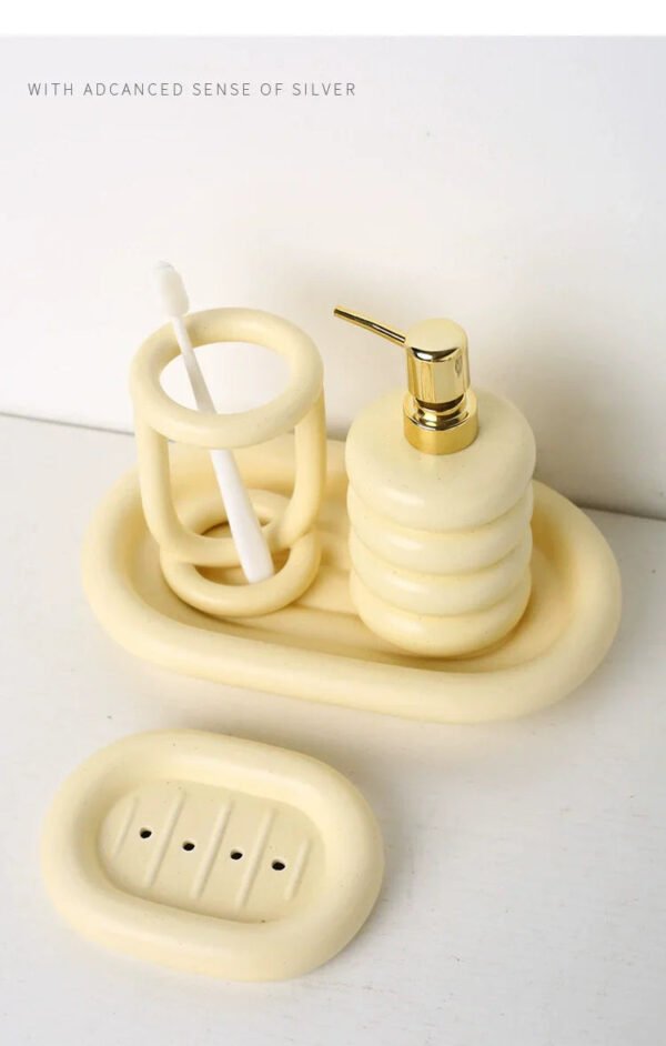 LENYVASEN Esme Elegant Bathroom Wash Cup Set - Image 8