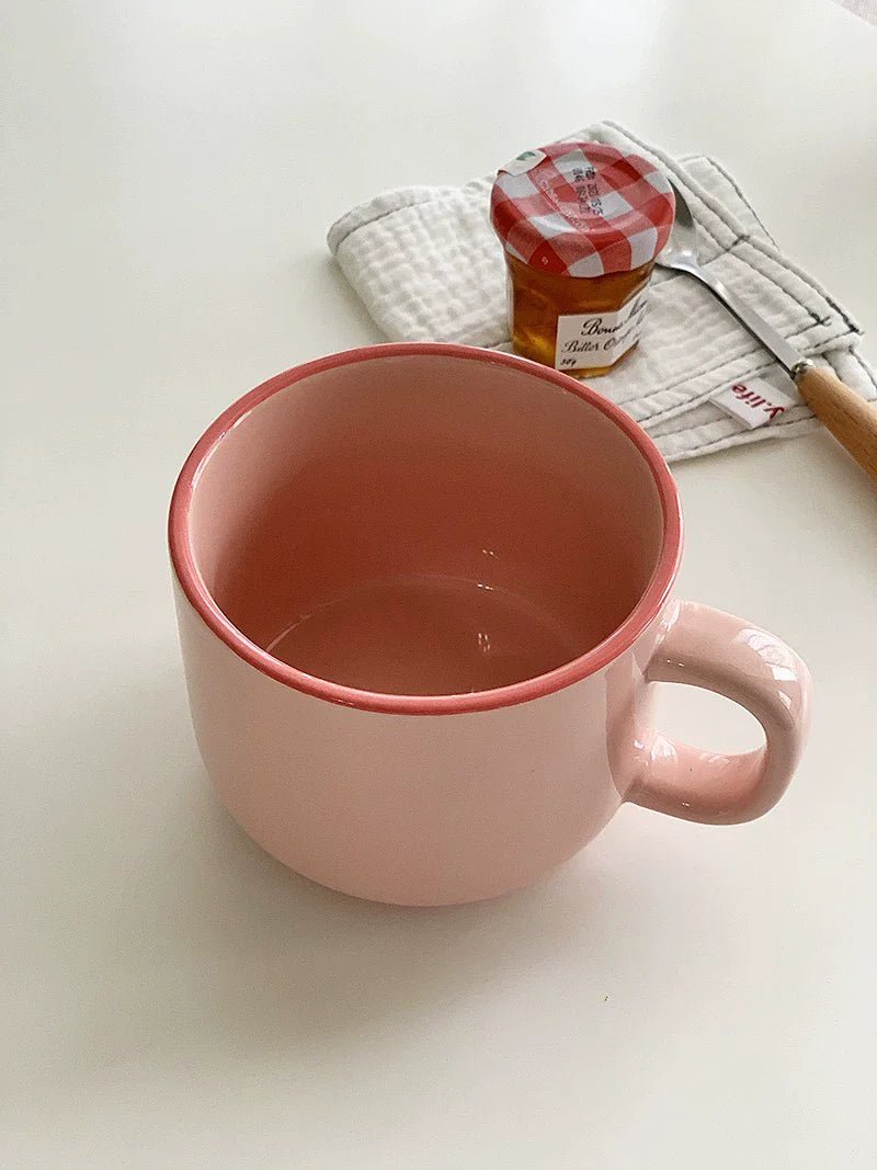 YASUKI Arabella Fuchsia Capacious Ceramic Coffee Mug 300ml - Image 5
