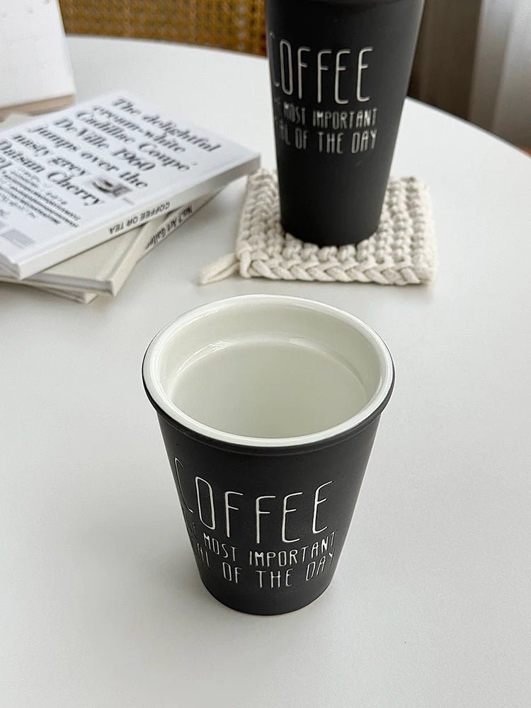 YASUKI Akira Elegant Matte Ceramic Coffee Grip Cup - Image 8