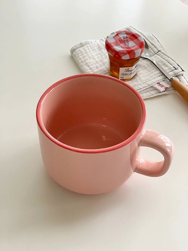 YASUKI Arabella Fuchsia Capacious Ceramic Coffee Mug 300ml - Image 8