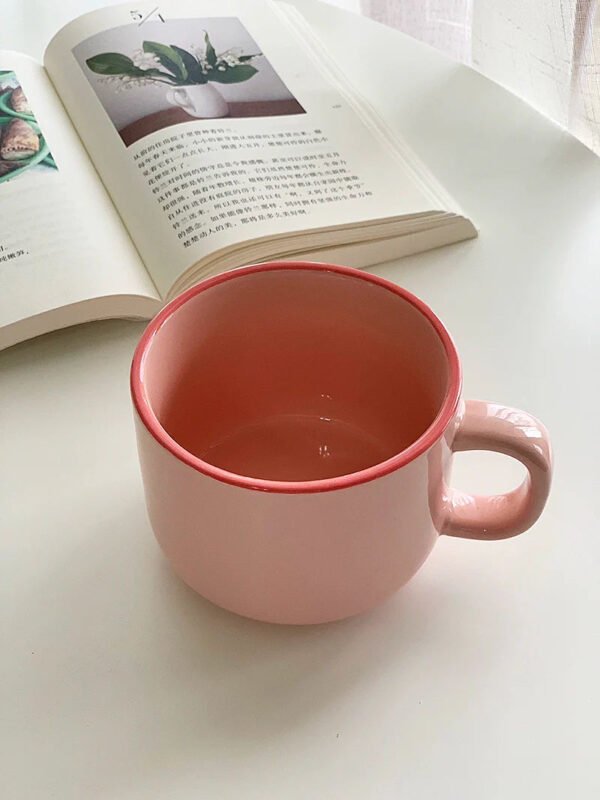 YASUKI Arabella Fuchsia Capacious Ceramic Coffee Mug 300ml - Image 9