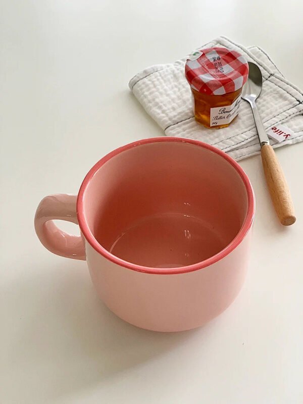 YASUKI Arabella Fuchsia Capacious Ceramic Coffee Mug 300ml - Image 10