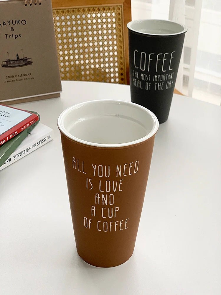 YASUKI Akira Elegant Matte Ceramic Coffee Grip Cup - Image 19