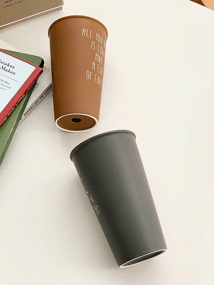 YASUKI Akira Elegant Matte Ceramic Coffee Grip Cup - Image 14