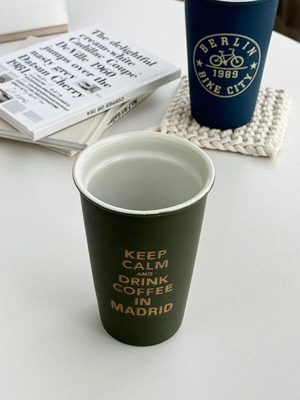 YASUKI Akira Elegant Matte Ceramic Coffee Grip Cup - Image 12