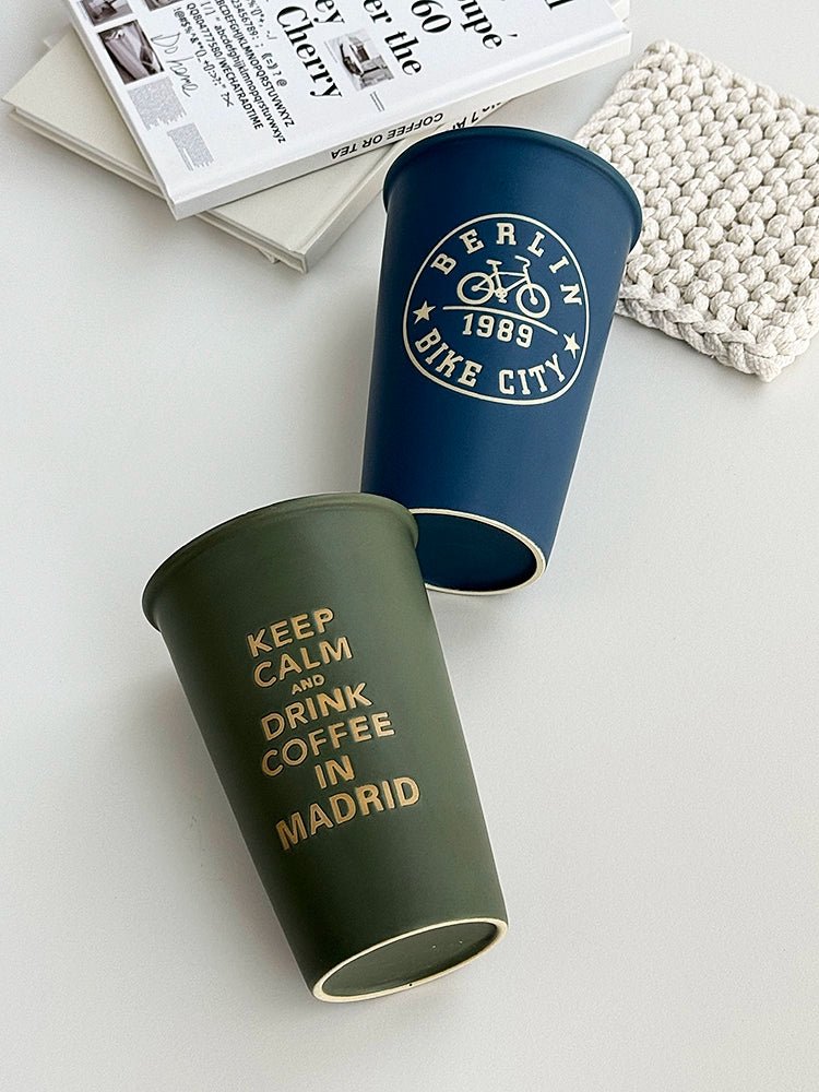 YASUKI Akira Elegant Matte Ceramic Coffee Grip Cup - Image 7