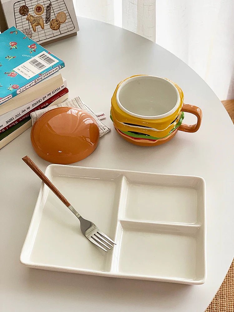 YASUKI Aria Whimsical Layered Burger Ceramic Cup - Image 9